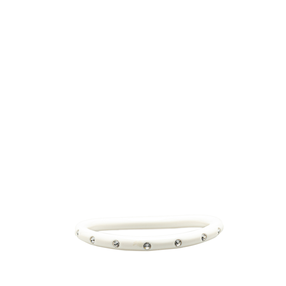 Pre-Loved Chanel Resin Rhinestones CC Bangle - Picture 3 of 5